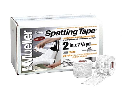 Код 26448 SPATTING TAPE, эластичный тейп, 1 кор. 16 рулонов (7,5 см х 6,9 м), белый. НОВИНКА!