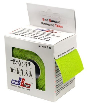Кинезио тейп BBTape™ 5см × 5м / Лайм