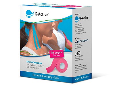 Тейп K-Active Classic 5см х 5м розовый