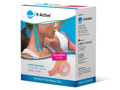 Тейп K-Active Classic 5см х 5м бежевый