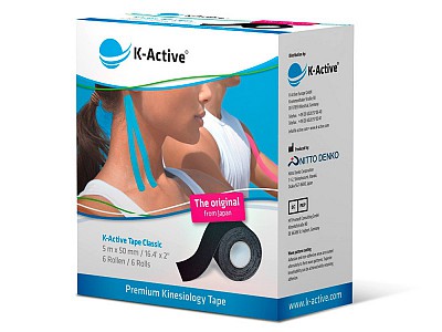 Тейп K-Active Classic 5СМ Х 5М черный