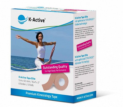 Тейп K-Active Elite  с усиленным клеем  5см х 5м бежевый