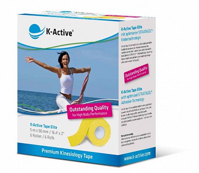 Тейп K-Active Elite 5см х 5м желтый